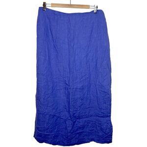 Chicos Linen Wrap Midi Skirt Lavender Purple Womens Size XL 3 Lagenlook
